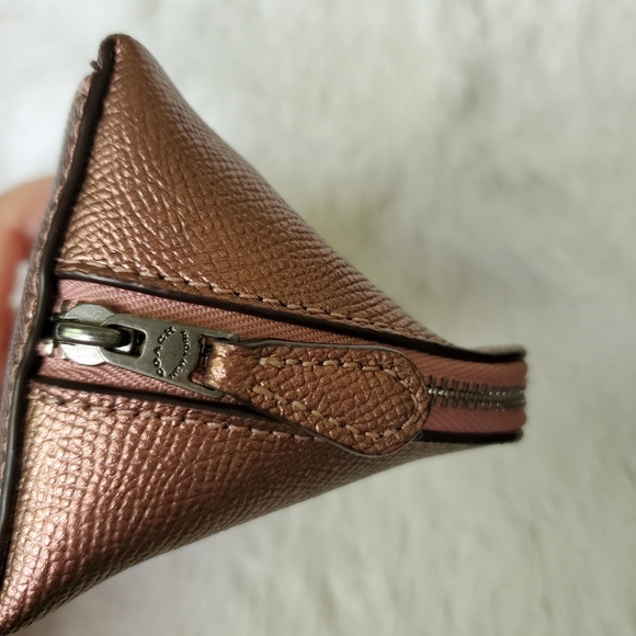Coach Metallic Copper Cosmetic Case - Picture 3 of 6
